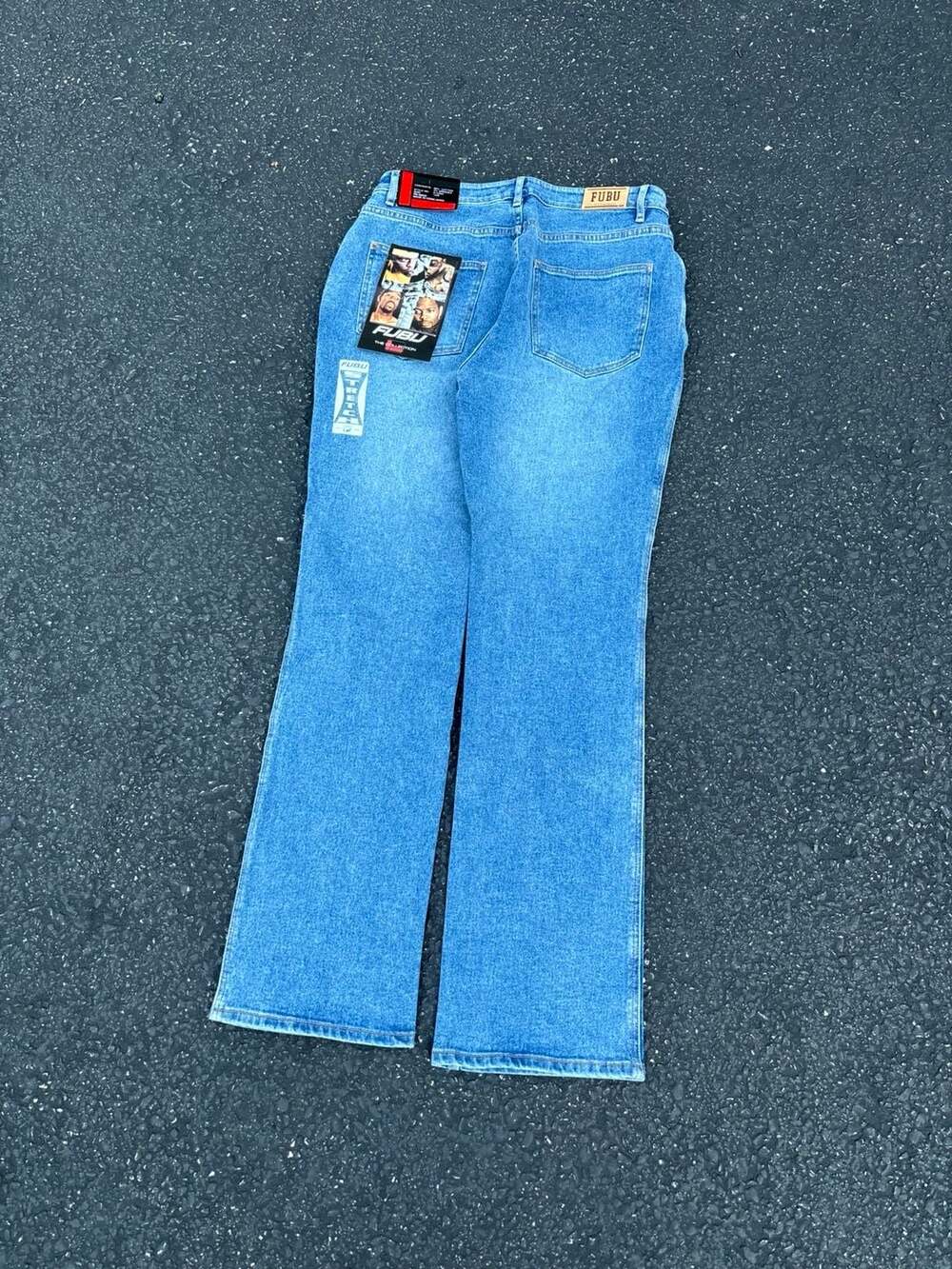 Fubu The Collection Vintage Y2K Light Wash Denim Jeans Size 14W Style 8142SX NWT